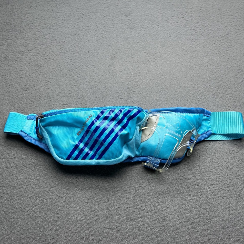 Nathan Running Belt Blue Nylon Polyester Adjustable Athletic Hydration Bag